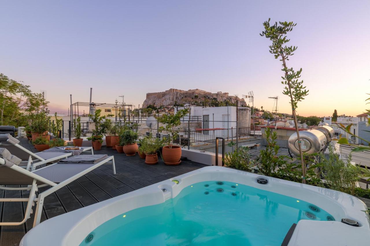 Meno Suite With Private Terrace - Jaccuzzi, Acropolis View Athen Exterior foto